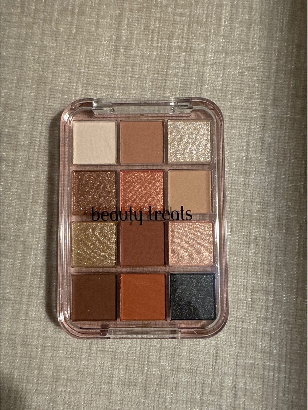 Beauty Treats 12-Shade Eyeshadow Palette - Warm Neutral and Shimmer Tones